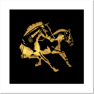 Two Horses Gold Posters and Art